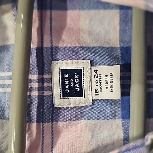 Plaid Janie and Jack button down - Picture 3 of 6